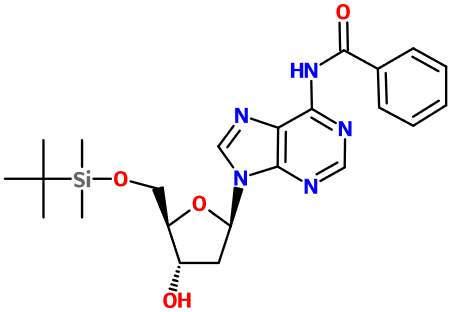 MC080662 N6-Bz-5'-O-TBDMS-2'-deoxyadenosine (图片) MC080662 N6-Bz-5'-O-TBDMS-2'-deoxyadenosine